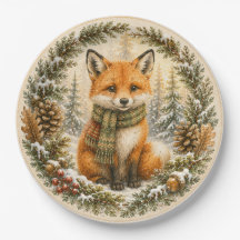 Raposa de Inverno de Conto de Fadas na Floresta de