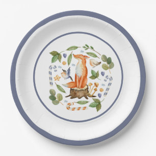 Prato De Papel Raposa-de-inverno em Arco-Árvore Deixa Canas Doces