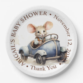 Prato De Papel Rato de aquarela em branco no Chá de fraldas de ca