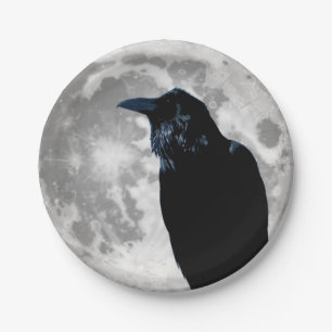 Prato De Papel Raven Moon Plate
