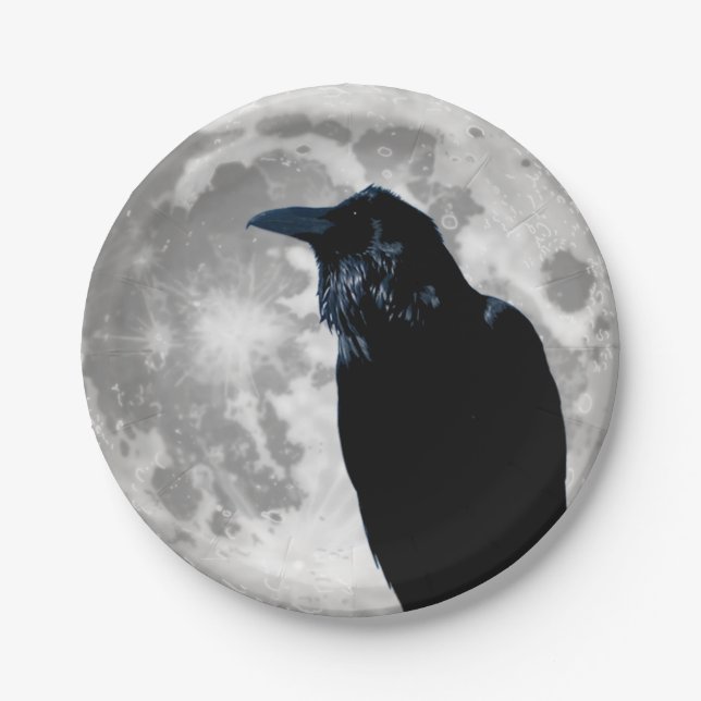 Prato De Papel Raven Moon Plate (Frente)