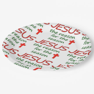 Prato De Papel Razão de JESUS para a estação