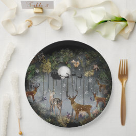 Prato De Papel Rebelde Adorável À Noite