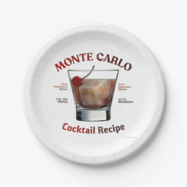 Prato De Papel Receita de Coquetel Monte Carlo Arte