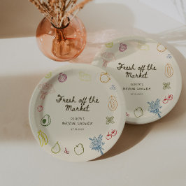 Prato De Papel Recém-saído do Mercado Desenho à Mão para Chá de P