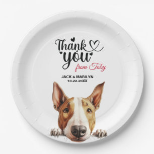Prato De Papel Recepção de casamento Bull Terrier