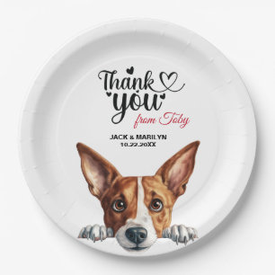 Prato De Papel Recepção de casamento de Cachorro Basenji