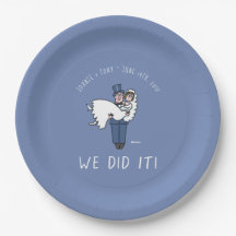 Recepção de casamento de desenhos animados e bonit