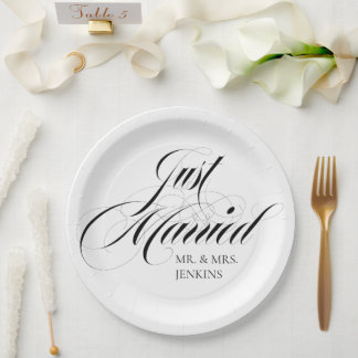 Prato De Papel Recepção de Recem casados mais antiga