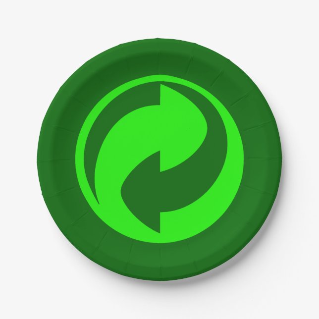 Prato De Papel Reciclar Verde (Frente)