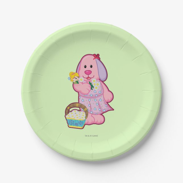 Prato De Papel Recolhendo flores com Melanie (Frente)