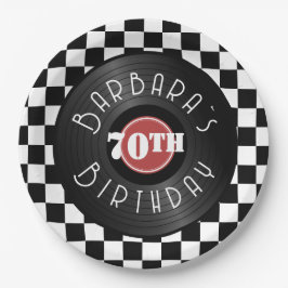 Prato De Papel Record Player Rock N Roll Themed Birthday Party