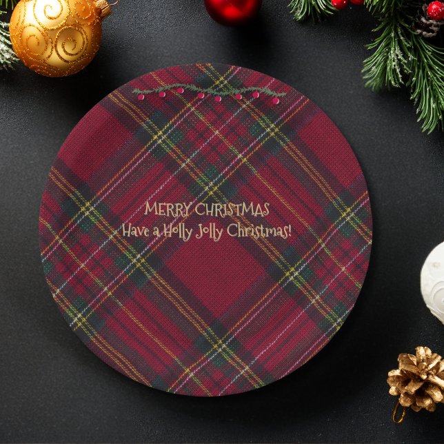 Prato De Papel Red and Green Festive  (Criador carregado)