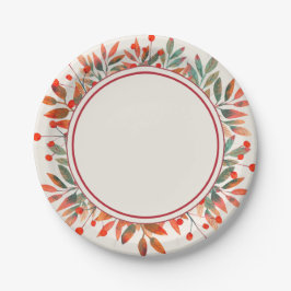 Prato De Papel Red Berries e Teatro Saem de Marfim