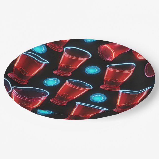 Prato De Papel Red Cups Beer Bash (Inclinado)
