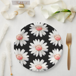 Prato De Papel Red Dotted Daisy's
