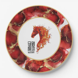 Prato De Papel Red Fire Horse