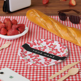 Prato De Papel Red Hibiscus, Flores Vermelhas, Seu Nome