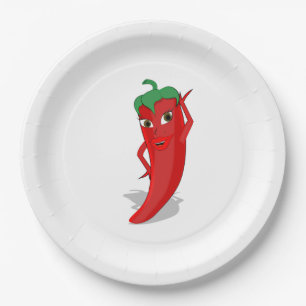 Prato De Papel Red Hot Pepper Diva Classic