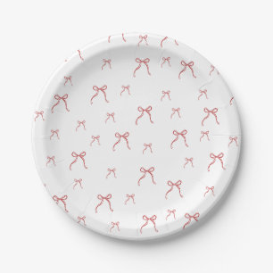 Prato De Papel Red Knot Modern Christmas