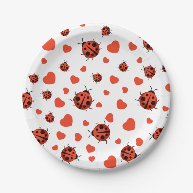 Prato De Papel Red Ladybug (Frente)