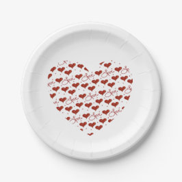 Prato De Papel Red Love Party Plates