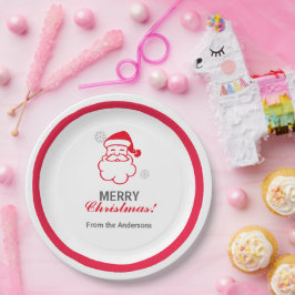 Prato De Papel Red Santa Claus