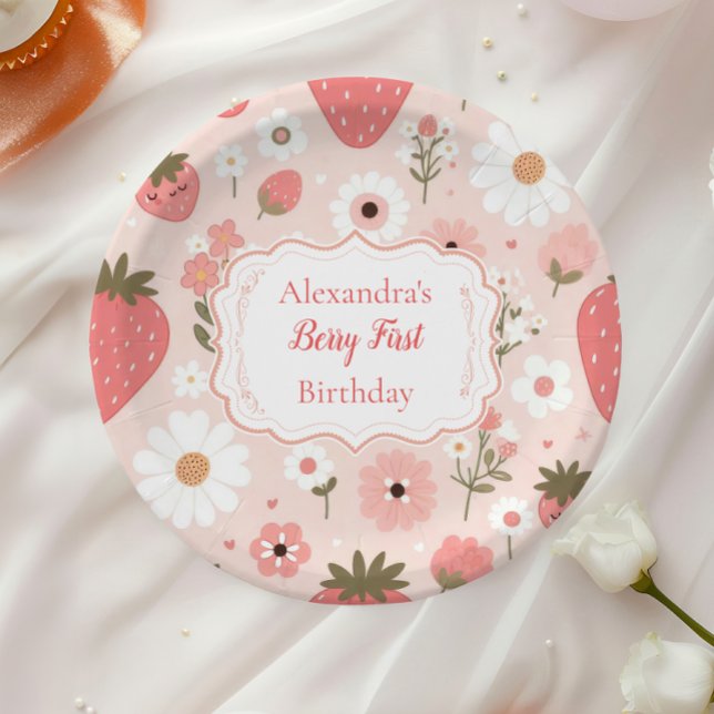 Prato De Papel Red Strawberry Berry First Party (Criador carregado)