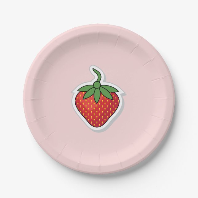 Prato De Papel Red Sweet Strawberry (Frente)