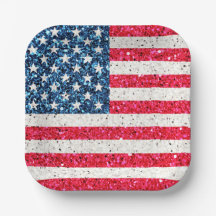 Red White Blue Patriotic American Flag Party