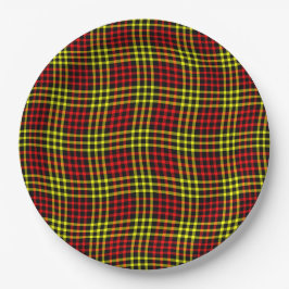 Prato De Papel Red Yellow Plaid Checker Seamless Pattern