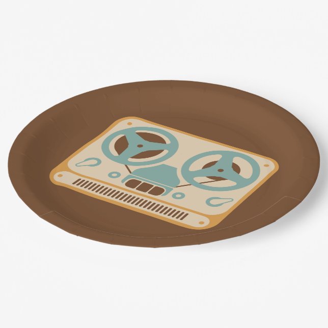 Prato De Papel Reel para Design analógico do gravador de fita da  (Inclinado)