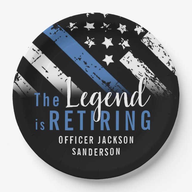 Prato De Papel Reforma da Polícia de Sinalizador da Linha Azul da (Frente)