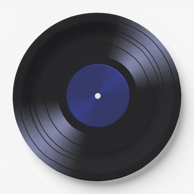 Prato De Papel Registro de vinilo dos anos 70 (Frente)