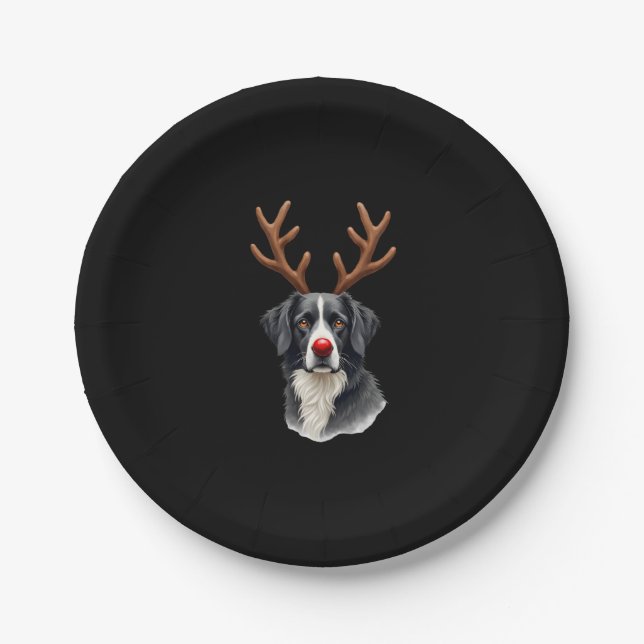 Prato De Papel Reindeer Great Dane Christmas Great Dane Dog Mom D (Frente)