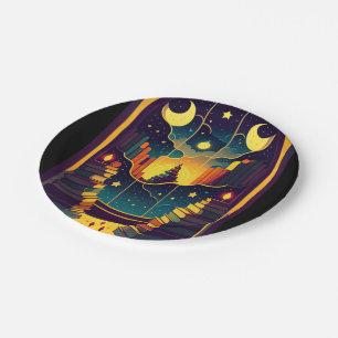 Prato De Papel Reino Magical De Livros