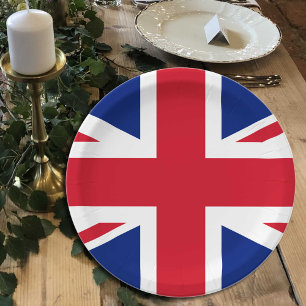 Prato De Papel Reino Unido, Union Jack, Patriotic British Flag