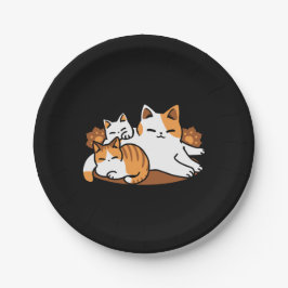 Prato De Papel Relaxando a Arte de Gato - 'Dias de Furo de Lázaro