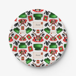 Prato De Papel Rena de Natal Cestiva Vermelha Kasky