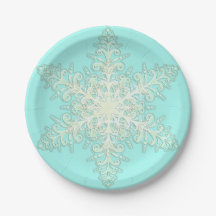 Renda de creme de floco de neve branco inverno azu