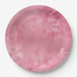 Prato De Papel Renda Rosa Chic