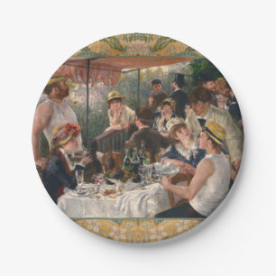 Prato De Papel Renoir Luncheon do Partido Barco de Belas Artes