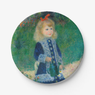 Prato De Papel Renoir "uma menina com a lata molhando de A "
