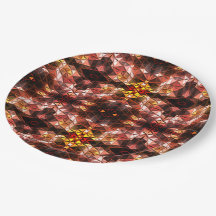 Repetido de triângulo vermelho que gera formas est