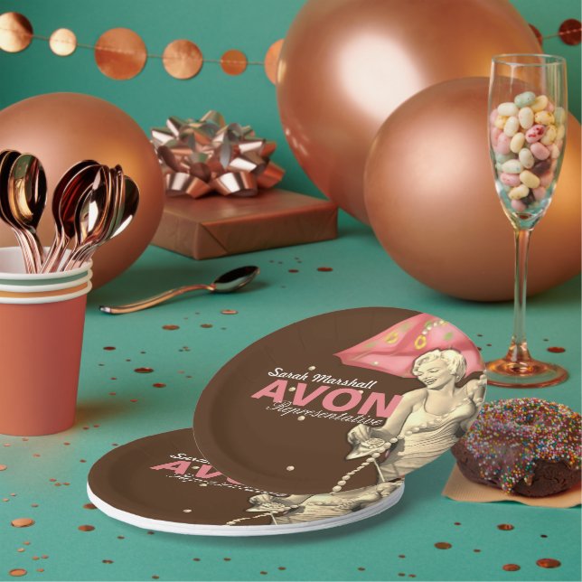 Prato De Papel Representante do Avon Retroativo (Múltiplo)