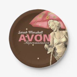 Prato De Papel Representante do Avon Retroativo