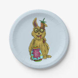 Prato De Papel Ressurreição Papel Personalizado Coelho Placas de