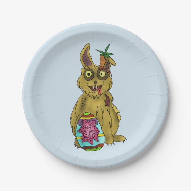 Prato De Papel Ressurreição Papel Personalizado Coelho Placas de  (Frente)