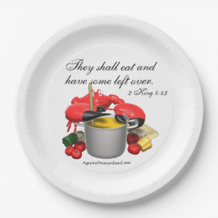 Prato De Papel Restantes 2 Kings 4:43