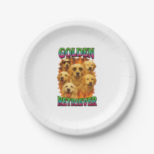 Prato De Papel Retriever Dourado
